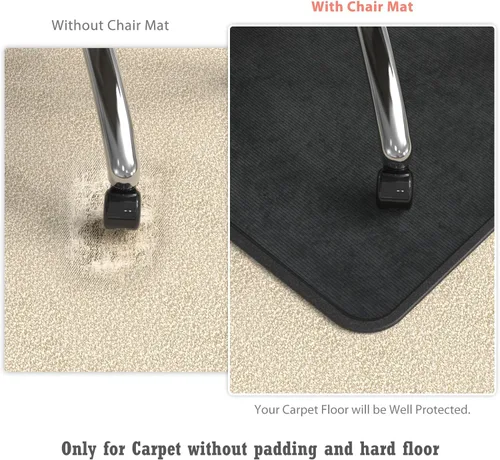 Miniatura 5 de Tapete para silla de oficina resistente para alfombra y piso de madera dura, tapete bohemio para silla de escritorio, 36 x 48 pulgadas, tapete