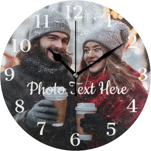 Miniatura 28 de Reloj de pared de amapola de maíz con flores azules, silencioso, sin tictac, funciona con pilas, 9.5 pulgadas para cocina, hogar, sala de estar