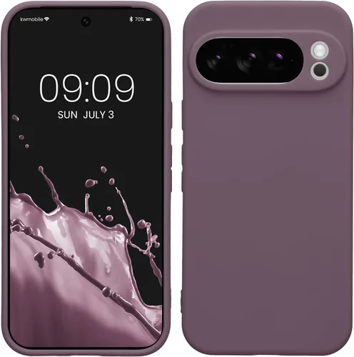 Miniatura 130 de kwmobile Funda compatible con Google Pixel 9 Pro - Funda protectora delgada de TPU para teléfono - Acabado mate suave - Negro mate