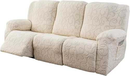 Miniatura 38 de Fundas para Sofá Reclinable Seccional Funda de Sofá para Sofá Reclinable de 3 Asientos, 5 Piezas Funda Elástica para Sofá de 3 Cojines Reclinable