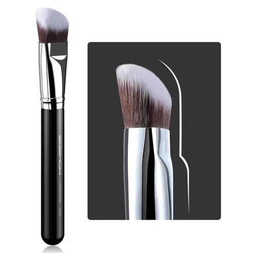Miniatura 11 de EIGSHOW - Brocha de base plana, brocha de maquillaje para líquidos, crema, máscara, mezcla sin rayas, vegano y libre de crueldad (F615)