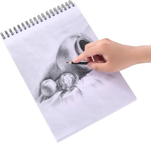 Miniatura 3 de Bachmore - Bloc de bocetos de 9 x 12 pulgadas (57 libras/3.00 oz), 100 hojas de cuaderno de bocetos encuadernado en espiral para artistas