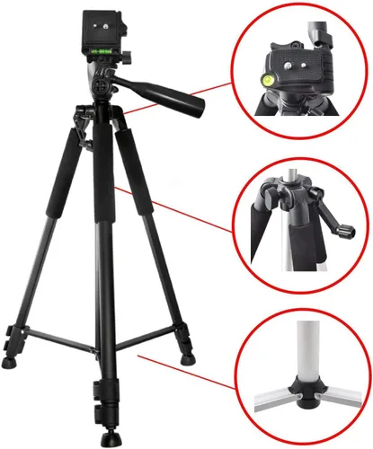 Miniatura 7 de Trípode de cámara profesional ligero de 57 pulgadas para Canon Vixia HFR80 HFR82 HFR800, HFR70, HFR72, HFR700, HFR32, HFR300, HFR40, HFR42, HFR400