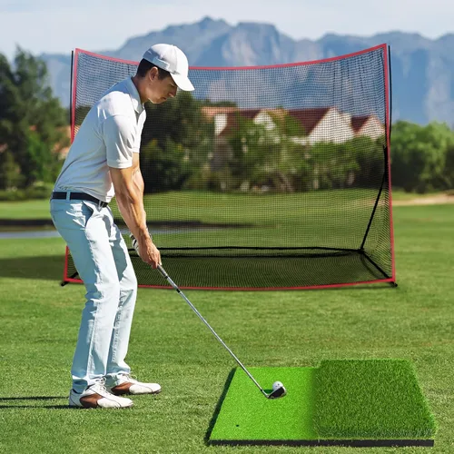 Miniatura 6 de JAYA Golf Hitting Mat with Heavy Rubber Base, Foldable Golf Practice Mat for Indoor & Outdoor Training, Dual Turf Fairway & Rough Grass Mat for