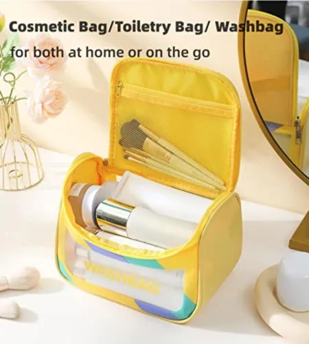 Miniatura 2 de LEJN Neceser Bolsa de viaje Bolsa de maquillaje resistente al agua Bolsa de cosméticos Organizador de viaje Contenedor de tamaño completo Artículos