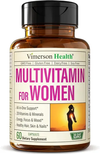 Miniatura 2 de Vimerson Health Suplemento multivitamínico y de moringa de cúrcuma para mujeres para apoyo inmunológico, energía, estado de ánimo, cabello, piel