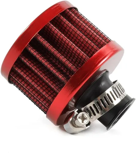 Miniatura 10 de 2 piezas de filtro de aire de entrada de aire frío con respiradero de 12 mm, filtro de respiración para tapa de válvulas para automóvil y Negro