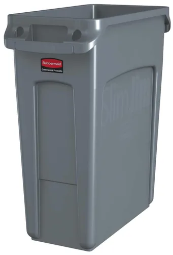 Miniatura 9 de Rubbermaid Commercial Products Slim Jim - Bote de basura con canales de ventilación, 23 galones, azul, para cocina, oficina, espacio de trabajo