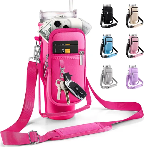 Miniatura 7 de Bolsa de transporte con bolsillo para teléfono para vaso Stanley de 40 onzas con asa y vaso Simple Modern de 40 onzas - Funda tipo bandolera
