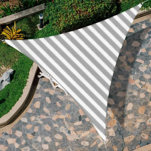 Miniatura 12 de Toldo Vela Triangular de Sombra 2'x2'x2' Toldo Resistente a los Rayos UV Cubierta para Patio Exterior Pérgola Patio Trasero Terraza Jardín Porche