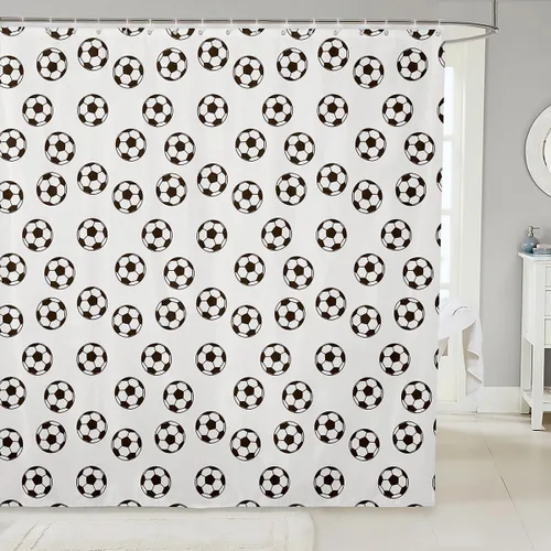 Miniatura 18 de Cortinas de ducha de vaquero occidental, cortinas de baño rústicas para niños, niñas y hombres, cortinas impermeables retro de estilo rústico con 12