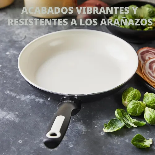 Miniatura 8 de GreenPan Rio Healthy Ceramic - Sartén antiadherente de 10 pulgadas, sin PFAS, apta para lavavajillas, color negro