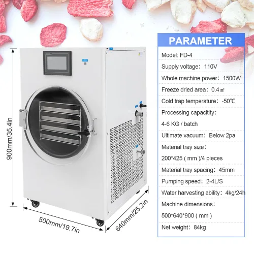 Miniatura 3 de 31.0 °F Freeze Dryer Potente y rápida velocidad de enfriamiento hasta -31.0 °F Alta calidad Secop Compresor Receta Personalización Tasa controlable