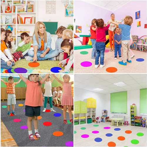 Miniatura 7 de Marcadores de puntos de polietileno para suelo de gimnasio de 9 pulgadas, 10 pulgadas, 12/18/24/36 unidades, conos planos, de goma antideslizante