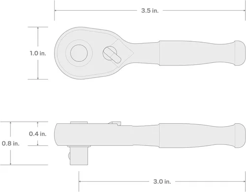 Miniatura 7 de TEKTON Trinquete de liberación rápida corto y grueso de 1/4 pulgadas x 3 pulgadas SRH11003