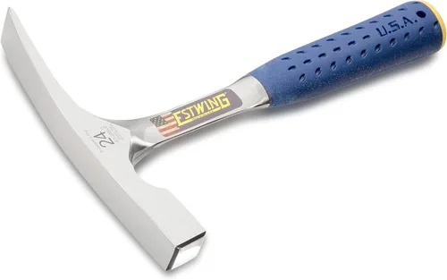 Miniatura 2 de ESTWING Bricklayer's/Mason Hammer - Herramienta de mampostería de 24 onzas fabricada en Estados Unidos con construcción de acero forjado y agarre