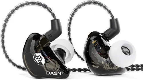 BASN Bsinger BC100 - Auriculares con monitor de oído, ajuste universal, aislamiento de ruido, auriculares IEM para músicos, cantantes, audiófilos de