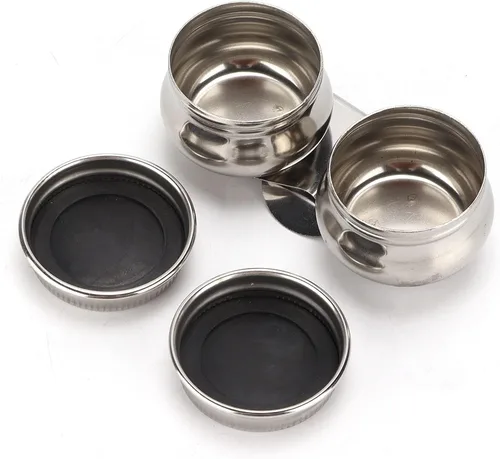 Miniatura 5 de Lavadora de pinceles, limpiador de pinceles de acero inoxidable con contenedor de doble gota, soporte para pinceles de pintura, limpiador