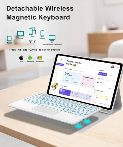 Miniatura 3 de for Samsung Galaxy Tab S11 Ultra 14.6 inch Keyboard Case, 7 Colors Backlit, Multi-Gesture Smart Touchpad, Detachable Bluetooth Wireless Trackpad