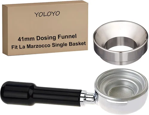 YOLOYO - Embudo dosificador de espresso de 1.614 in compatible con La Marzocco 1 taza 0.25 oz y VST 0.25 oz cesta de un solo disparo, embudo