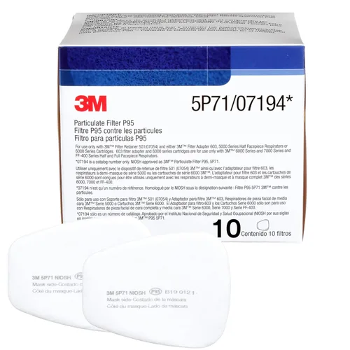 3M Filtro de repuesto para respirador 5P71, 5 pares, P95, debe usarse con respiradores 3M 5000 o cartuchos 3M serie 6000
