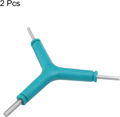 Miniatura 3 de HARFINGTON Juego de 2 llaves hexagonales para bicicleta de 3 vías en forma de Y de 3/4/0.197 in, kit de llaves hexagonales internas tipo Y, todo