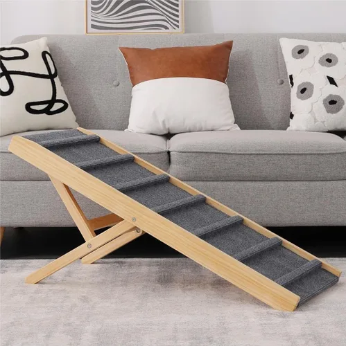 Rampa grande para perros y mascotas, escaleras para cama, sofá, automóvil, camión, SUV, rampa para perros pequeños y grandes, mascotas para subir a