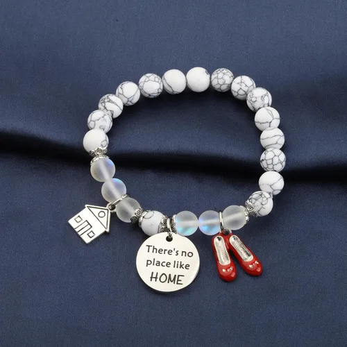 Miniatura 6 de FUSTMW Pulsera de zapato de mago Oz Dorothy Ruby Regalos Rojo Rubí Zapatillas Joyas Fans Películas Regalos Inspirados Regalos Varita Mágica Charm