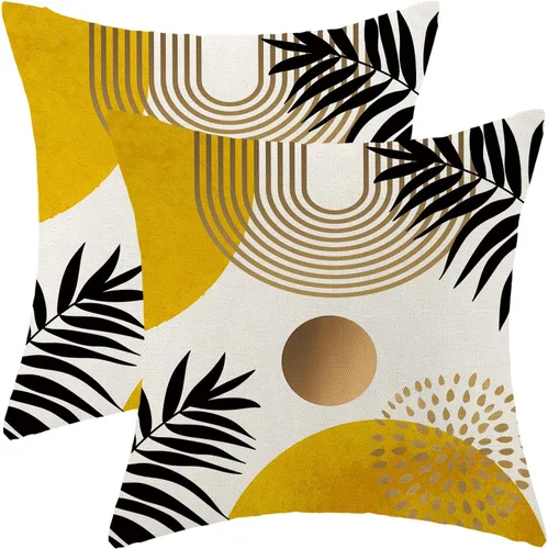 Miniatura 44 de Fundas de Almohada con Estampado de Antílope 16x16 Pulgadas Paquete de 2, Fundas de Almohada Decorativas con Estampado de Piel de Animal Marrón