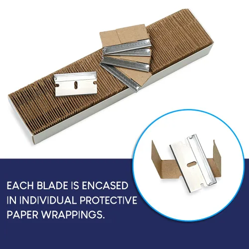 Miniatura 7 de CANOPUS Cuchillas de afeitar industriales de un solo filo, 100% fabricadas en Estados Unidos, maquinillas de afeitar de borde recto resistentes