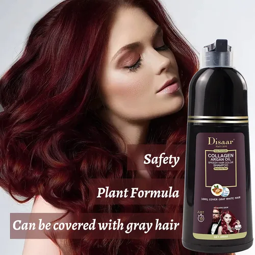 Miniatura 8 de DISAAR Beauty - Cubierta de champú color gris y blanco, de larga duración, 13.5 fl oz/13.53 fl.oz (rojo burdeos)