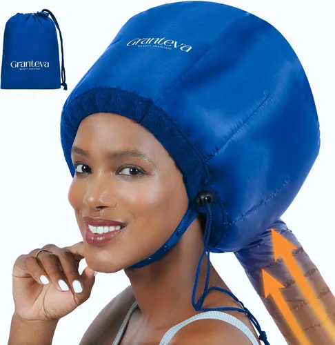Miniatura 10 de Secador de pelo con capucha y diadema integrada que reduce el calor alrededor de las orejas y el cuello. Gorro difusor con capucha para rizos