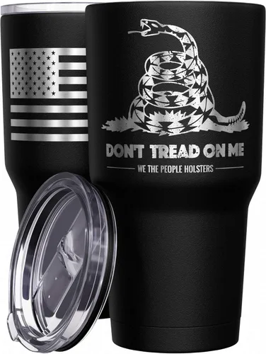 Miniatura 45 de We The People Holsters - Momma Bear - Vaso de café - Taza de viaje de café con bandera americana - Vaso grabado - Vaso termo doble - 30 onzas