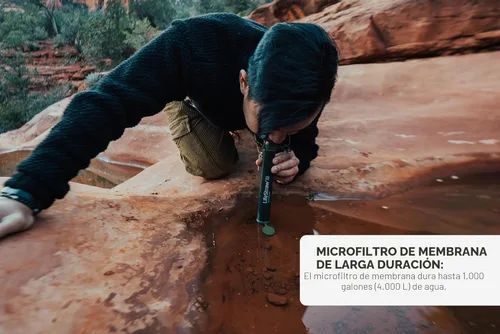 Miniatura 9 de LifeStraw Filtro de agua personal para senderismo, camping, viajes y preparación para emergencias Azul