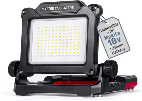 Miniatura 12 de Master Tailgaters FLUD 4000 Luz de Trabajo LED de Inundación Compatible con Baterías Black & Decker, Porter Cable, Stanley 18v-20v