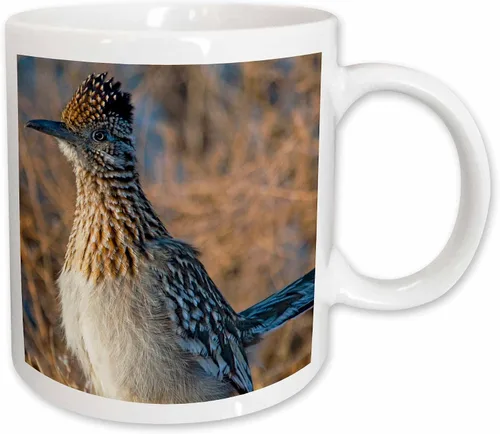 Miniatura 11 de 3dRose Roadrunner bird, Bosque del apache NWR, New Mexico-US32 CHA0044-Chuck Haney - Taza de dos tonos, 11 onzas, negro/blanco