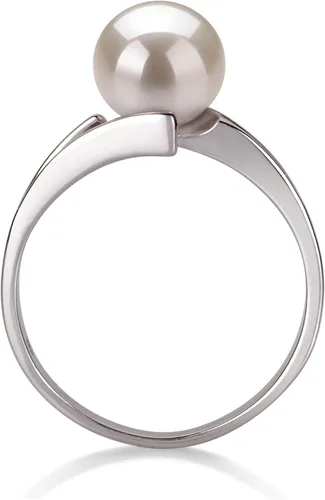 Miniatura 4 de Jenna - Anillo de perlas cultivadas de plata de ley 925 de 7 a 0.315in, color blanco