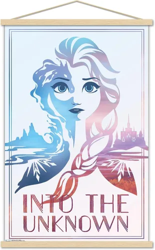 Miniatura 19 de Trends International Disney Frozen 2 - Póster de pared con texto en inglés "Into the Unknown", 14.725 x 22.375 pulgadas, versión enmarcada de madera