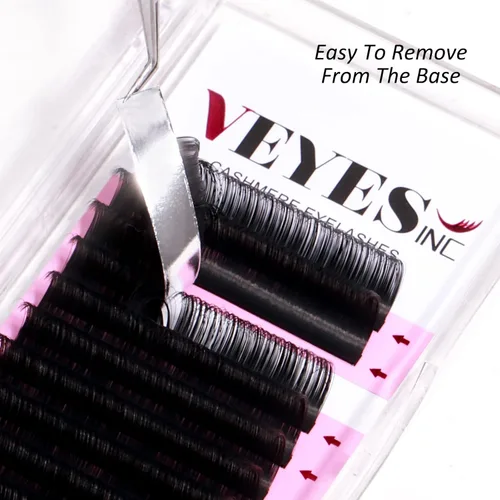 Miniatura 3 de VEYES INC Extensiones de Pestañas de Volumen Cashmere C CC D DD LD L B J M Rizo 0.03-0.20 mm de grosor 5-25mm, Bandeja de Pestañas Individuales