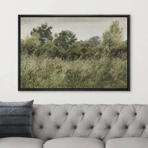 Miniatura 3 de wall26 Lienzo Enmarcado Impreso Arte de Pared Verde Salvia Bosque Árbol Campo de Flores Paisaje Naturaleza Vida Silvestre Ilustraciones Bellas Artes