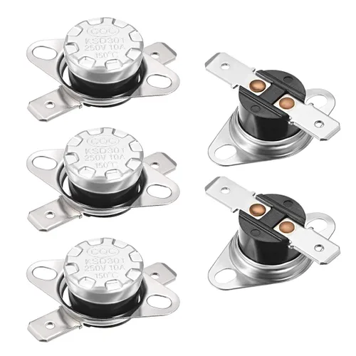 Miniatura 14 de uxcell KSD301 Termostato 32.0 °F/32 ° F 10 A Normalmente Cerrado N.C Ajuste Snap Disc Interruptor de temperatura para microondas, horno, cafeteras 2