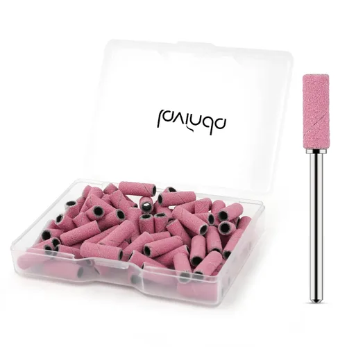 Miniatura 17 de Lavinda Brocas para taladro de uñas de 3/32 pulgadas de fácil remoción para bandas de lijado, mandril pequeño profesional de acero inoxidable de 3.1