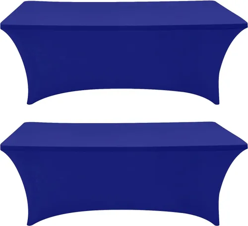 Miniatura 10 de Eurmax USA - Manteles rectangulares ajustables de elastano de 4 pies, mantel elástico para bodas, eventos o para decorar la mesa del patio