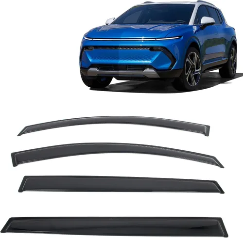 FREEMOTOR802 Deflectores de ventana con cinta para Chevrolet Equinox EV 2024-2026, protectores de lluvia, viseras de ventana lateral, deflectores de