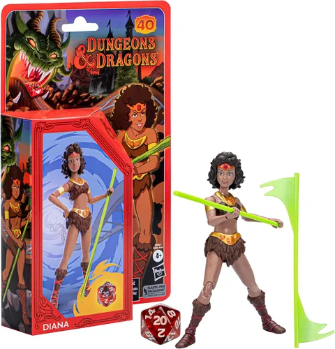 Miniatura 9 de Mazmorras y Dragones Clásicos de Dibujos Animados Figura de Acción Diana la Acróbata de 6 Pulgadas de Escala, Dibujo Animado D&D de los 80s, Incluye