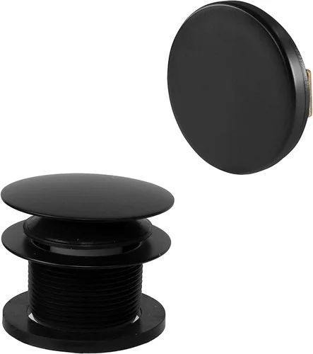 Miniatura 18 de Westbrass Juego de adornos de bañera con punta de hongo con placa frontal flotante, latón pulido, D398RK-01