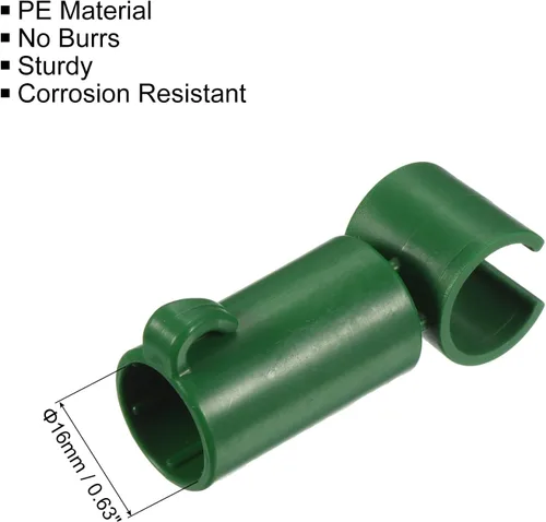 Miniatura 3 de MECCANIXITY Clip de conector de estacas de plantas de 2.28 pulgadas de largo, clips de hebilla para juntas de tubería para palos de patio, caña