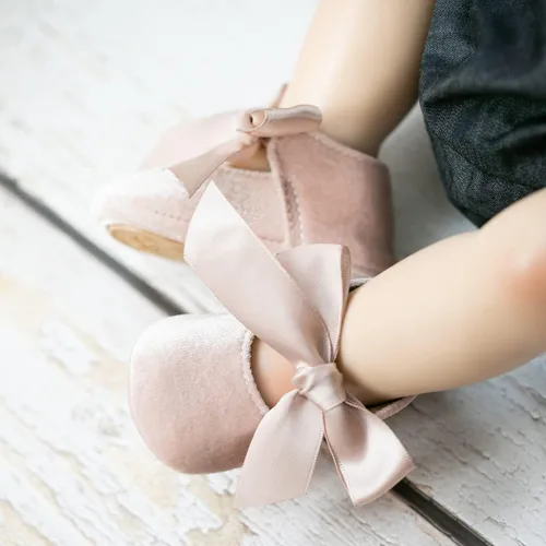 Miniatura 4 de KIDSUN Zapatos Mary Jane para bebés y niñas, suela de goma antideslizante, zapatillas de ballet para vestido de princesa, zapatos de boda, zapatos