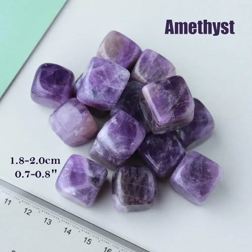 Miniatura 5 de Piedras de whisky de amatista, cubos de hielo de cristal para bebidas, rocas de whisky, cubos de vino de 0.7 a 0.8 pulgadas, regalos para mujeres