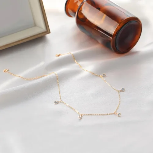 Miniatura 5 de KELAIEN Delicado collar de gargantilla de oro para mujer, chapado en oro de 14 quilates, cadena de satélite en capas, para adolescentes, perlas